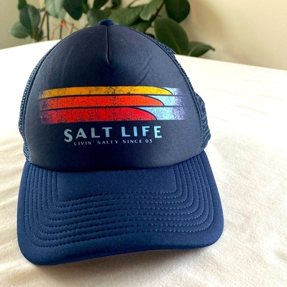 Salt Life Retro Stride Hat, Navy. Vintage Clothing Co.